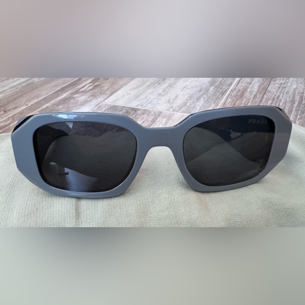Prada Black and Gray Geometric Sunglasses - Picture 5 of 10
